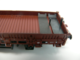 Märklin H0 Goederenwagon Flachwagen met Wiking bulldozer Schwarz   DB wisselstroom ovp 46972