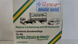 Roco  H0  Vrachtwagen Magirus + VW-Transporter Spielzeug Ring ovp 2842
