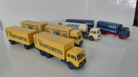 Wiking vrachtwagen set Mercedes  MAN oa Jani Gas, Verpoorten