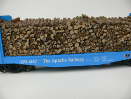 Athearn HO goederenwagon houttransport The Apache Railway 40" Pulpwood  ovp 1447