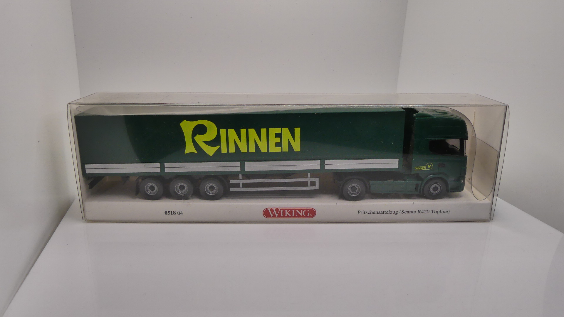 Wiking 1:87 H0  vrachtwagenScania R420 Top-line Rinnen ovp 0518 04