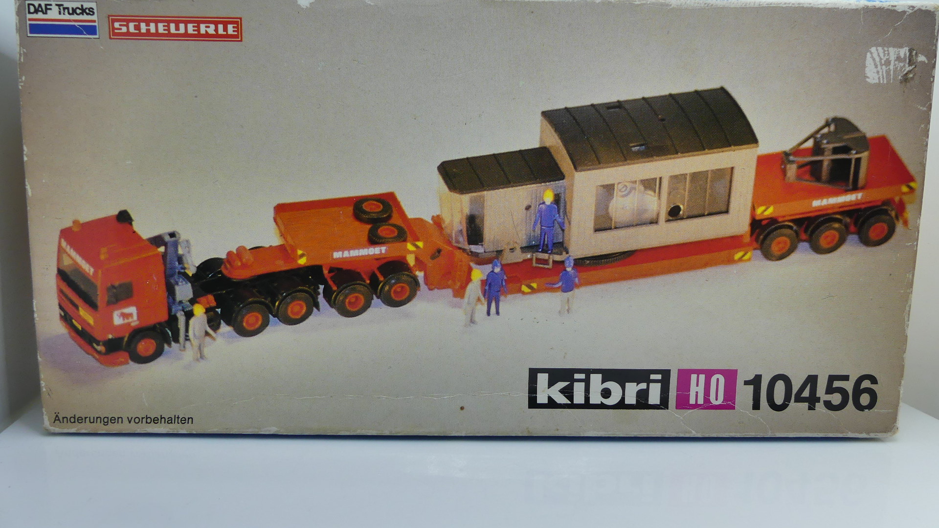 Kirbi 1:87 H0 bouwdoos Dieplader met lading Daf ovp 10456