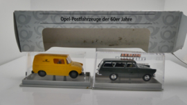 Brekina 1:87 H0 Opel Postfahrzeuge uit de 60e jaren ovp 010668