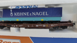 Roco H0 goederenwagon DB Hupack Trailer vervoer Taschenwagen Kühne & Nagel ovp 46351 / 4311 B