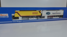 Roco H0 goederenwagon Kombirail DB dubbele set Pirelli / Royal Greenland ovp 1924