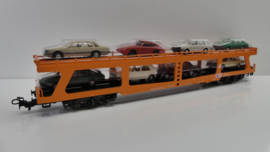 Märklin H0 Autotransporter ÖBB met 8 automodellen ovp 4174