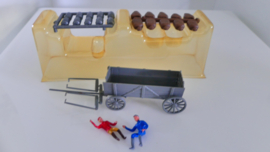 Merten H0 1:87 paardenwagen met goederen en figuren ovp 2497