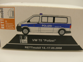 Rietze 1:87 H0 Polizei / Notarzt VW T5  Rettmobil 2008 uitgave ovp