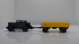 Wiking 1:87 H0 vrachtwagen Hanomog Deutsche Bundespost met aanhanger
