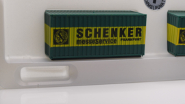 Albedo 1:87 H0  2x Container Schenker Messeservice Frankfurt ovp 500169