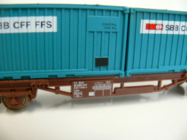 Lima H0 goederenwagon containerwagon opdruk SBB CFF FFS ovp 303302