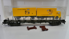 Märklin H0 goederenwagon röngenwagen met vrachtauto postmuseumswagon 1995 ovp 84668 PMS 63-06