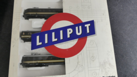 Liliput Diesel treinstel USA Army 3 delig analoog gelijkstroom ovp 126 90