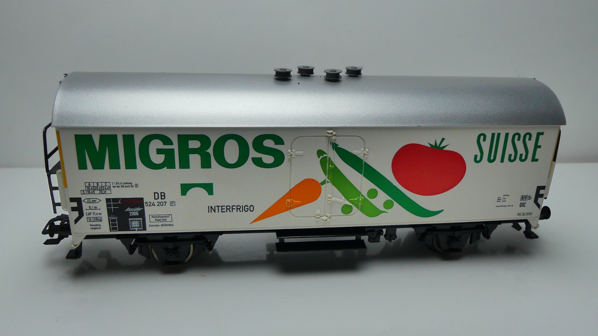 Märklin H0 Goederenwagon gesloten Märklin DB Migros Jahreswagen 2006 ovp 48150