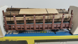 Piko H0  goederenwagon DR  Röngenwagon met Houtlading ovp 5/6416-015