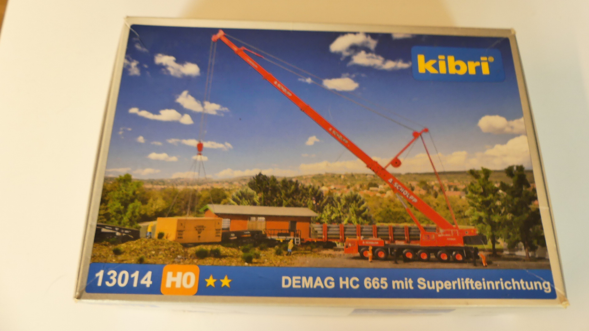 Kibri 1:87 H0 bouwdoos  Mobiele kraan Demag telescoopkraan ovp  13014