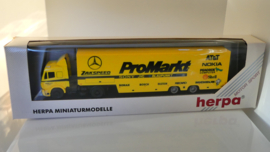 Herpa 1:87 H0 vrachtwagen Motorsport Mercedes Benz Zakspeed Promarkt ovp 036276