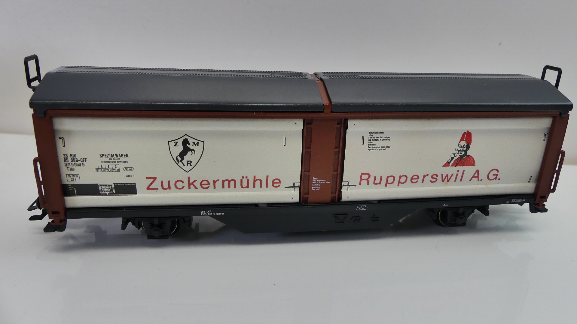 Märklin H0 goederenwagon SBB-Schiebewandwagen Rupperswil Zuckermühle ovp 4833