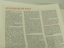 De spoorbouwers, railbouw leerdam 4 bladzijde  + frans / duits blad met info Märklin 2845