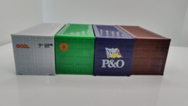 AWM H0 1:87 containerset 4 verschillende containers 20' ovp 90607