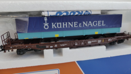 Roco H0 goederenwagon DB Hupack Trailer vervoer Taschenwagen Kühne & Nagel ovp 46351 / 4311 B