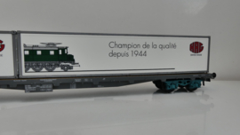 HAG H0 Goederenwagon SBB Flachwagen Sgss ovp  388 AC
