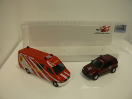 Busch 1:87 Mercedes Sprinter + M-Klasse Feuerwehr set zum 150 Jubiläum der Feuerwehr Böblingen ovp 49939