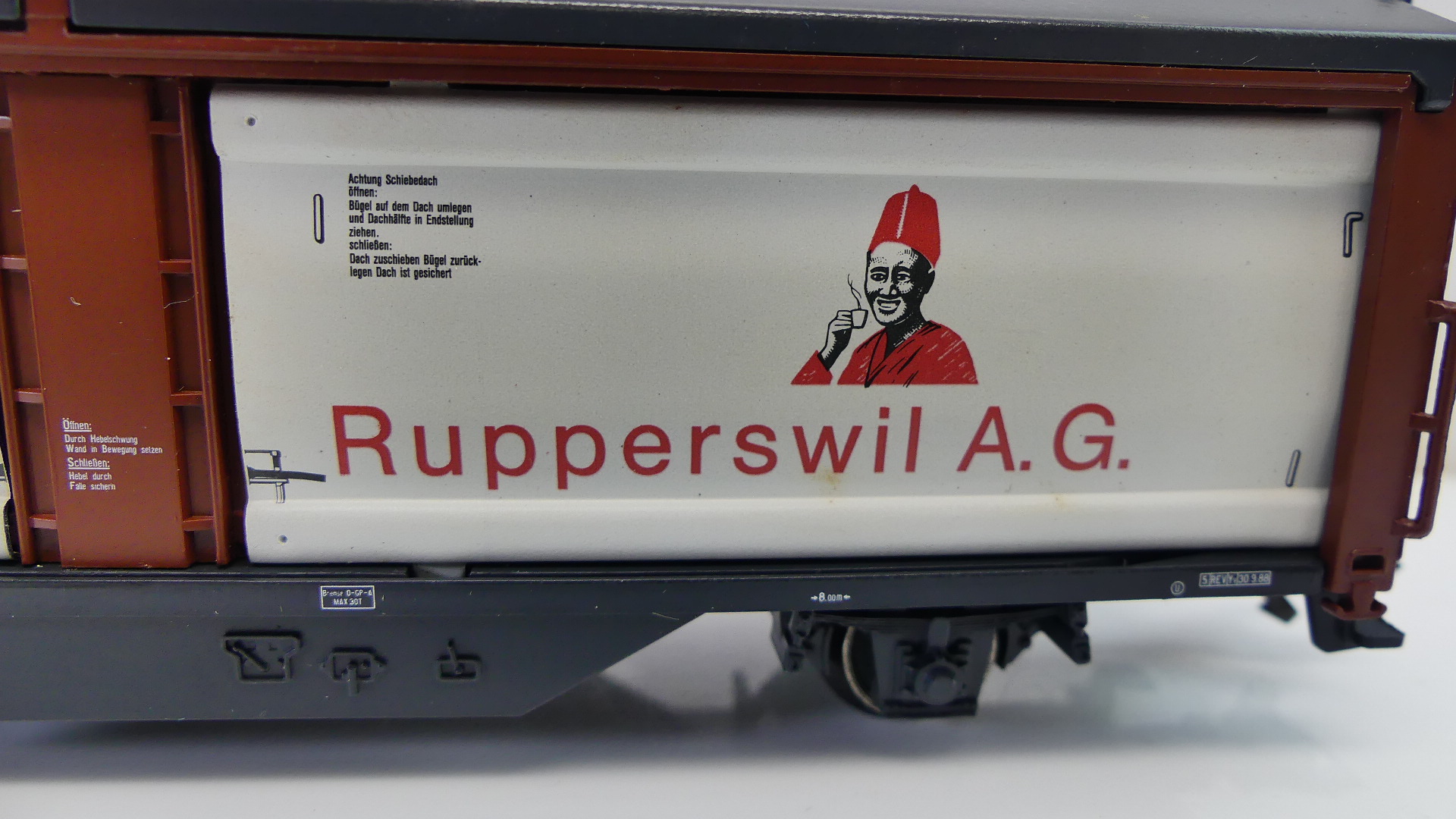 Märklin H0 goederenwagon SBB-Schiebewandwagen Rupperswil Zuckermühle ovp 4833