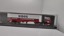 Brekina 1:87 H0  vrachtwagen DAF DO2000 KSZ  UNOX soepen - Vleesproducten ovp