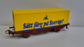 Märklin H0 1:87 Containerwagon Sätt Färg pa Sverige Zweden ovp 4483