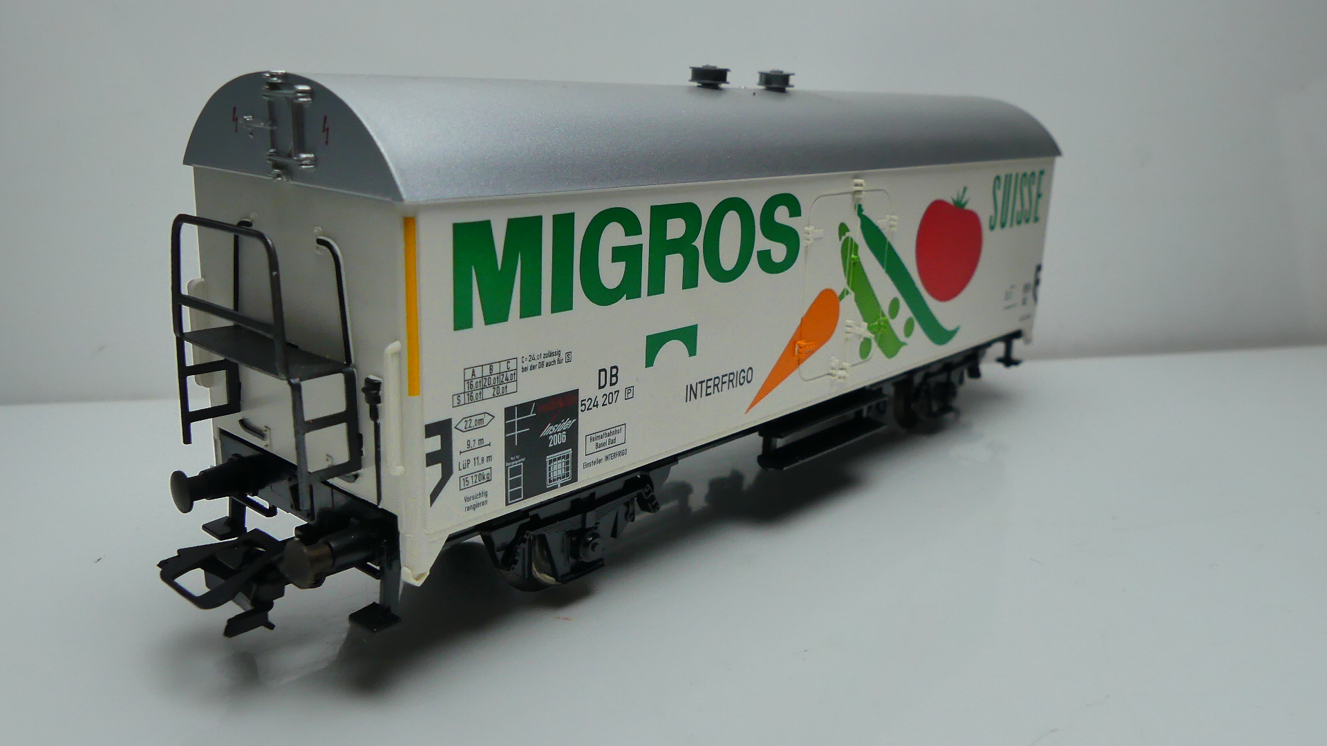 Märklin H0 Goederenwagon gesloten Märklin DB Migros Jahreswagen 2006 ovp 48150