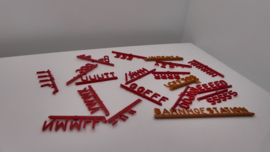 Preiser H0 letters voor oa winkels en stations samengestelde set