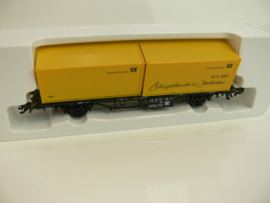 Marklin H0  goederenwagen PMS 62-01 Postmueumswagen 1997 Containerwagon DB  ovp 94020