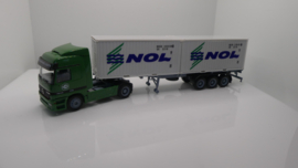 Herpa 1:87 H0 vrachtwagen Mercedes Container transport Kieserling NOL ovp 144346