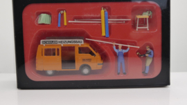 Preiser 1:87 H0 Schüler Heizungsbau met monteurs ovp 03205