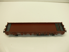 Märklin H0 Goederenwagon Flachwagen met Wiking bulldozer Schwarz   DB wisselstroom ovp 46972