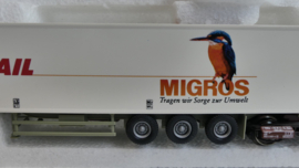 Roco H0 goederenwagon Kombirail DB dubbele set Roadrailer Europa SBB Cargo Migros ovp 1903