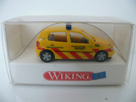 Wiking 1:87 VW Polo GGD Ambulance hulpverlening ovp 071 04