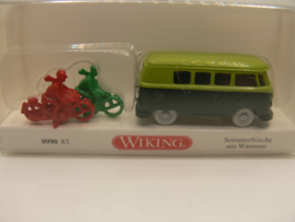 Wiking 1:87 H0 VW  Bulli met motoren, Sommerfrische am Wannsee ovp 099083