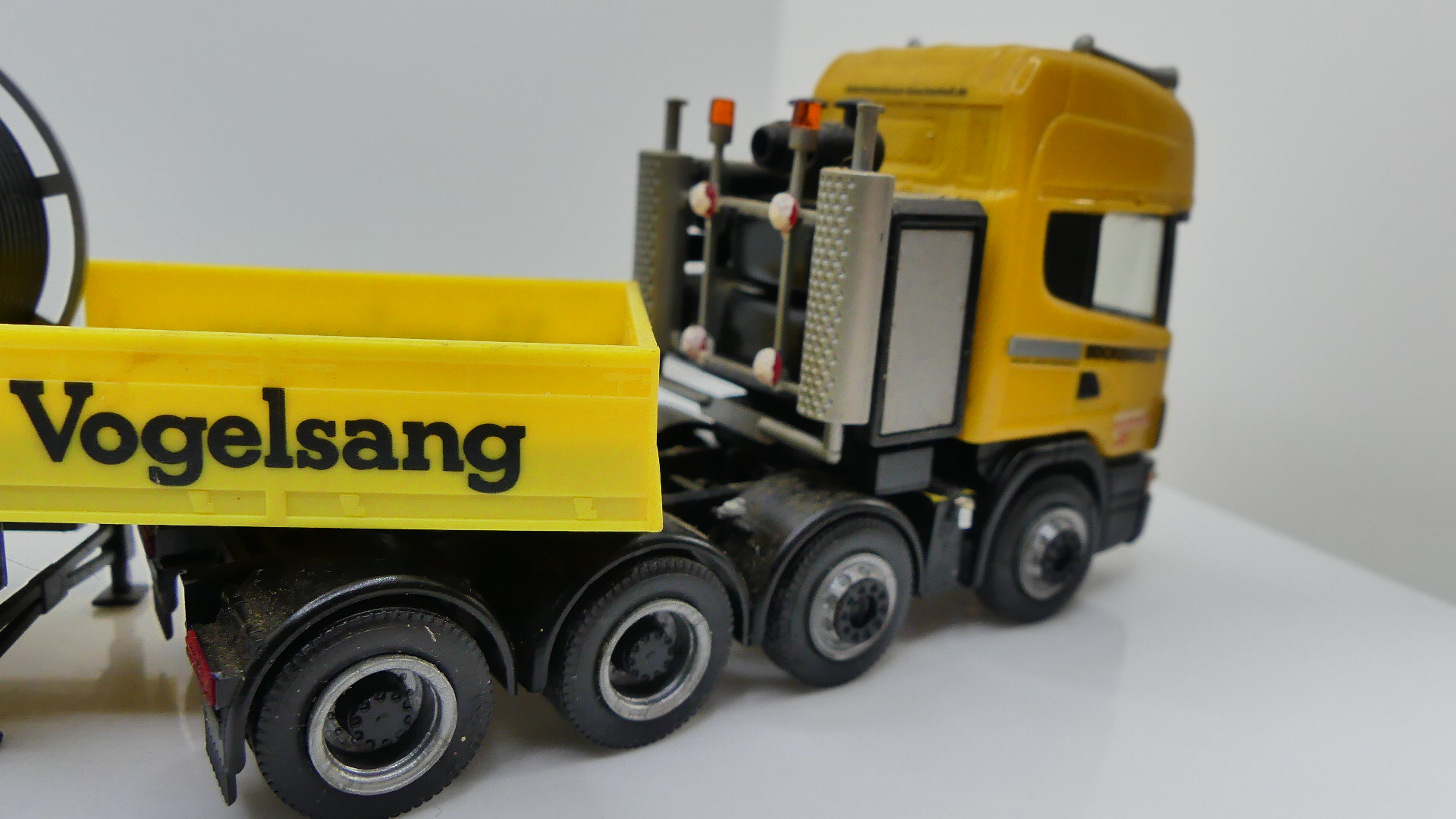 1:87 H0 Vrachtwagen Scania Vogelsang met kabelrollen lading