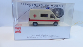 Busch BLINK 1:87 H0 Fiat Ducato Ambulance met werkende zwaailichten ovp 5601