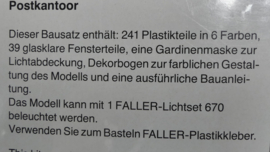 Faller  H0 1:87  groot postkantoor ovp 356