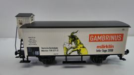 Marklin H0 goederenwagon Info Tage 2008 Bierwagen Gambrinus DRG ovp  94314