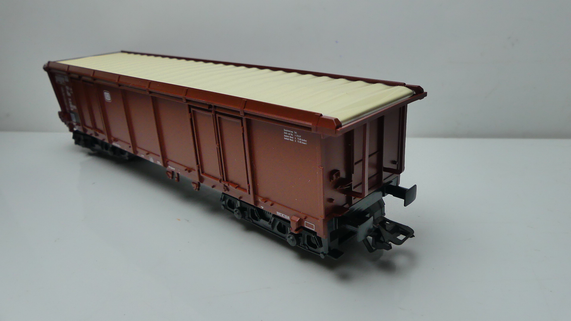 Märklin H0 goederenwagon Hoogboordwagen met roldak type  Eanos DB  ovp 4726