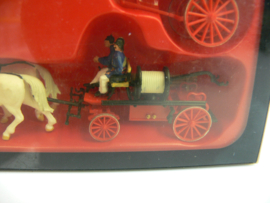 Preiser H0 figuren Brandweer met handdrukspuit rond 1900 ovp 00425