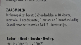 Bouwpakket H0:  Faller Zaagmolen ovp 130229