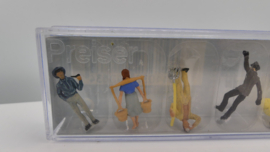 Preiser H0 6x figuren samengestelde set in verpakking