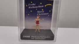 Preiser H0 Kerstvrouw met kerstbel ovp 29088