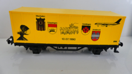 Märklin H0 1:87 Containerwagon 10-07-1990 DB  goederenwagon Mechelen Göppingen ovp 90722
