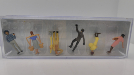 Preiser H0 6x figuren samengestelde set in verpakking